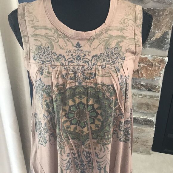 Daniel Benjamin, Woman's Tank Dress/Tunic, Small. Made in thr USA. Multi-color. - Picture 2 of 8